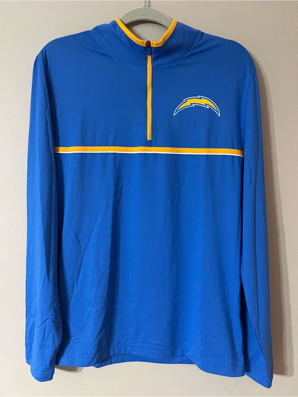 Nike powder blue Los Angeles LA Chargers lightweight victory dri-fit quarter-zip